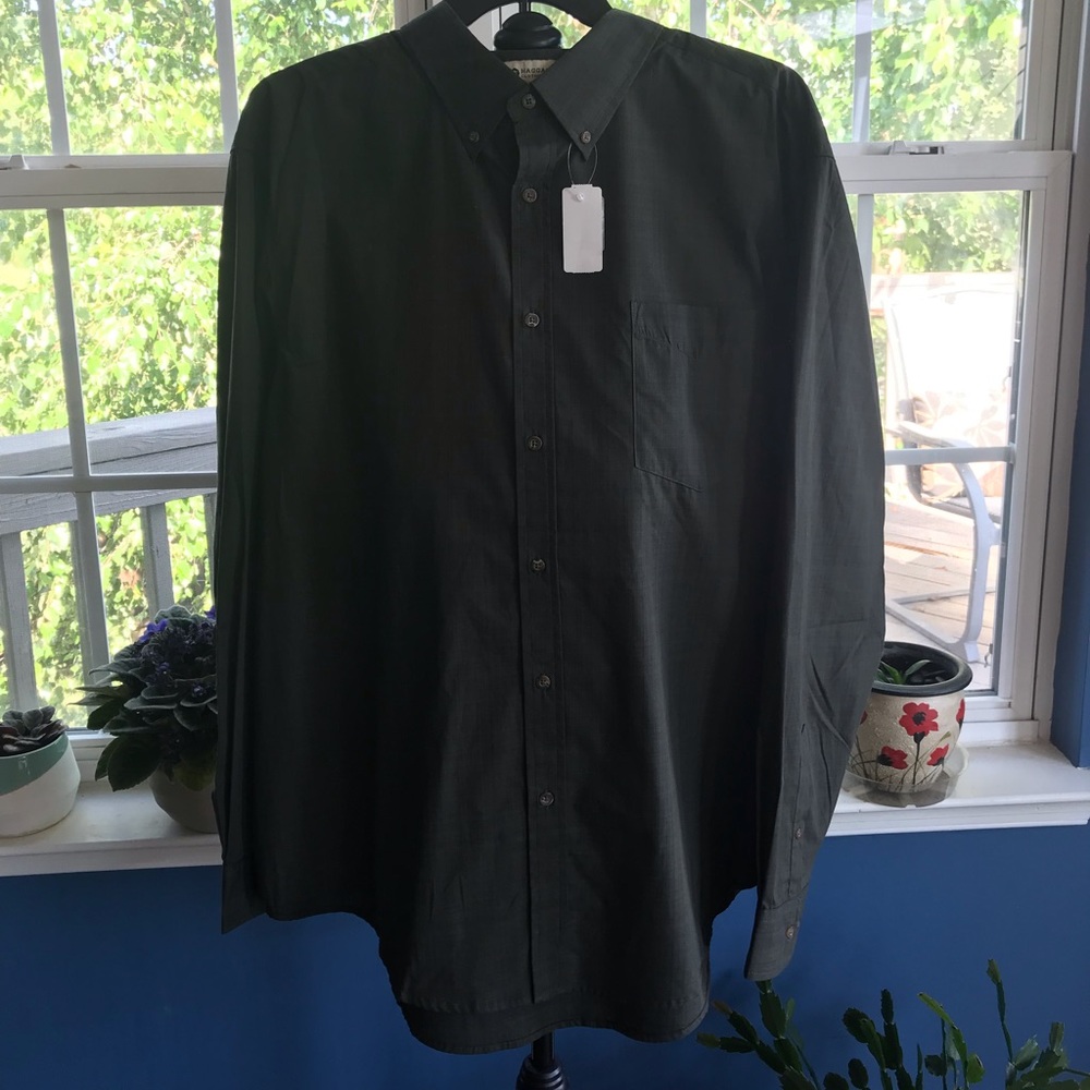 👔 Haggar Men’s Classic-Fit Button-Down Shirt – 4X – New With Tags